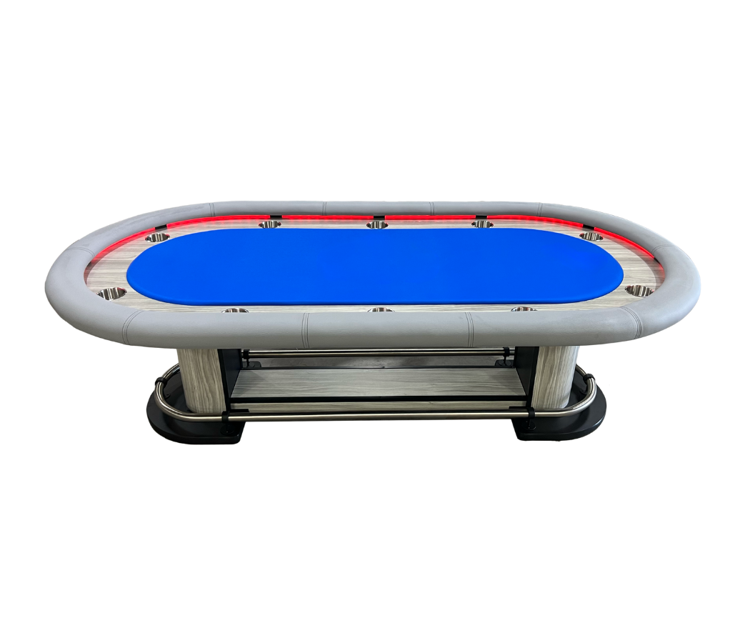 A handcrafted Tombstone poker table, built for both casual and competitive play.