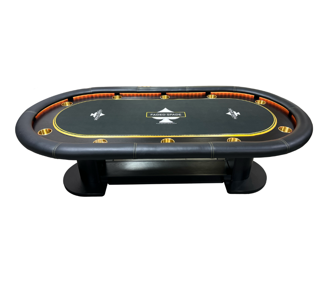 The Tombstone poker table, designed for home tournaments and high-stakes games.