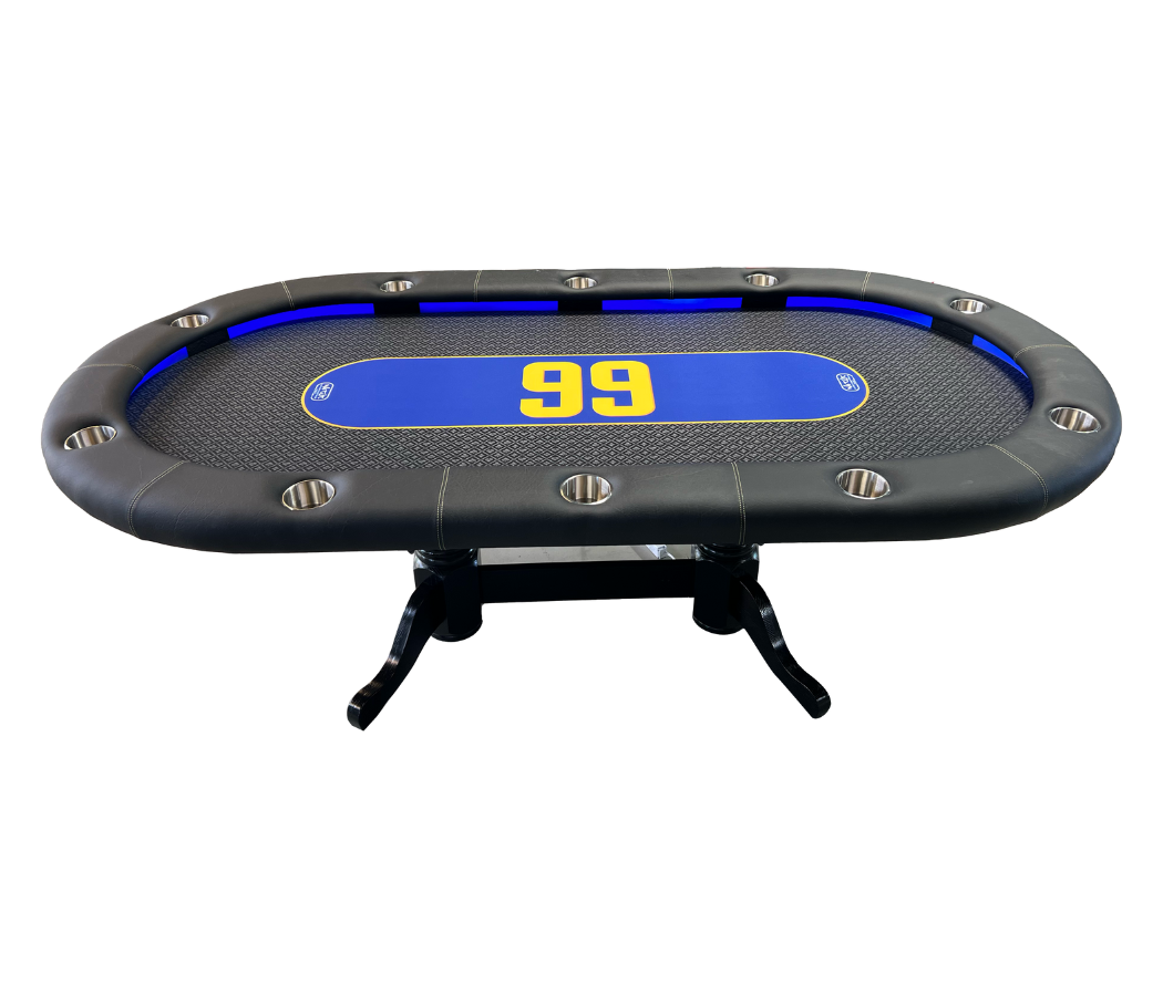 Luxury Deadwood poker table featuring high-end craftsmanship and sleek finishes.
