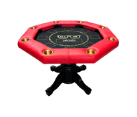 The Pinedale custom poker table featuring premium felt and a sleek, modern design.